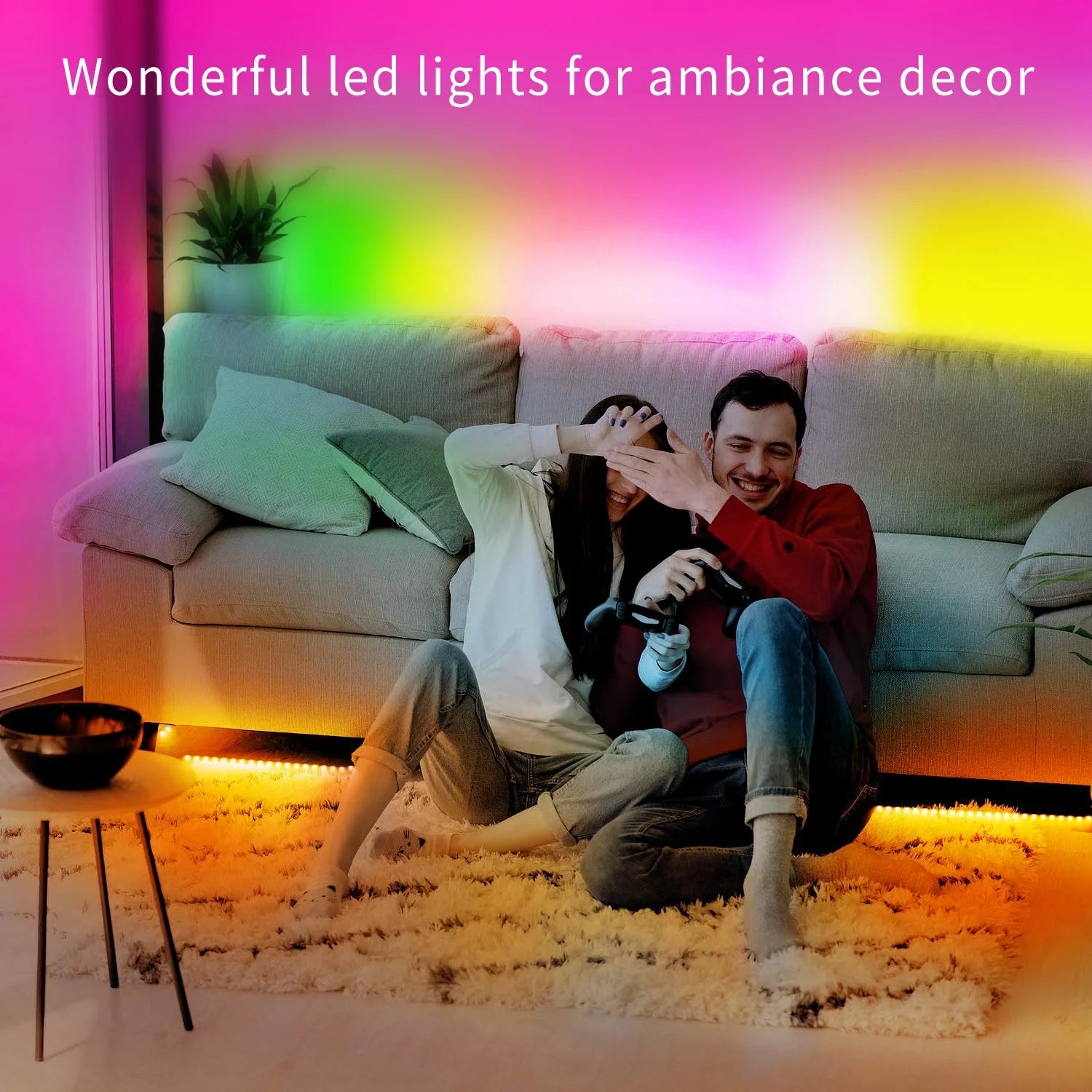 100Ft LED Strip Lights for Bedroom, Color Changing RGB Lights with 24Keys Remote, Perfect for Home Decor