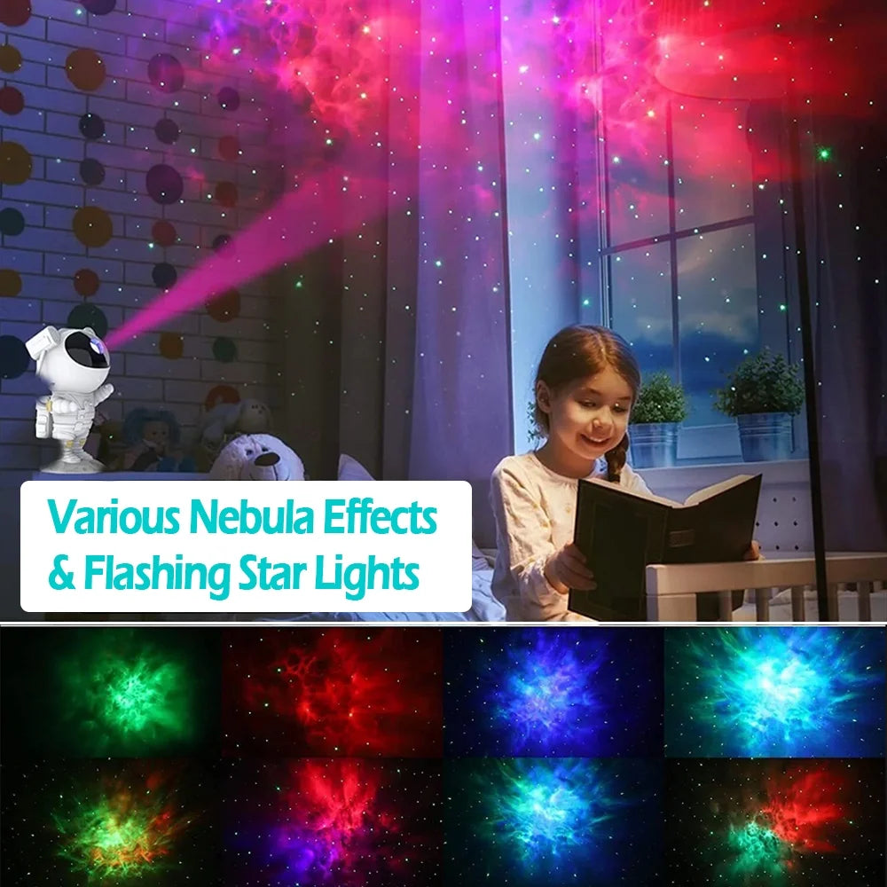 Astronaut Galaxy Star Projector Starry Night Light, Astronaut Light Projector with Remote Control for Kids Children Adults Bedroom Room Decor Decorative Nightlights