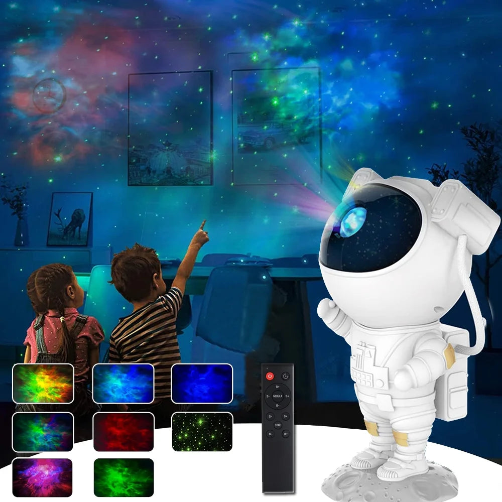 Astronaut Galaxy Star Projector Starry Night Light, Astronaut Light Projector with Remote Control for Kids Children Adults Bedroom Room Decor Decorative Nightlights